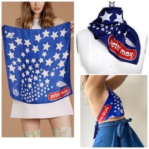 Peter Max 1960s-70s vintage galaxy scarf